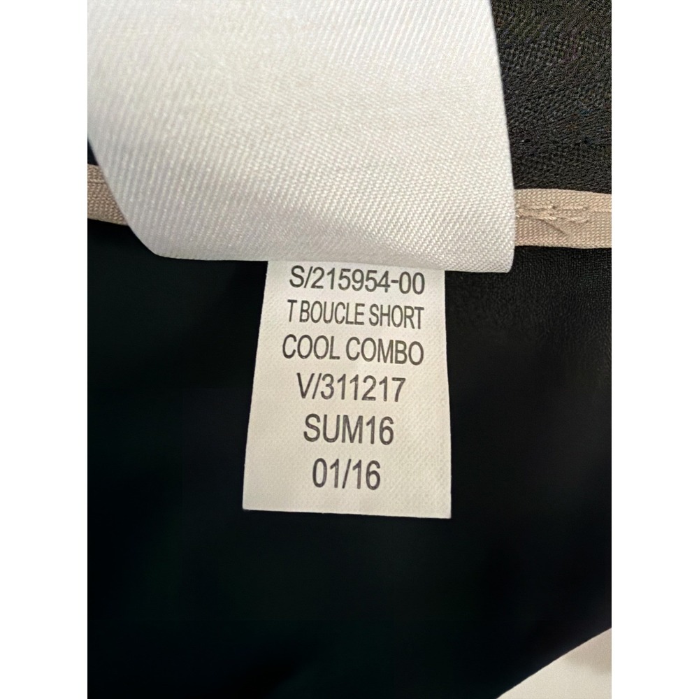 Banana Republic Boucle Shorts Women 0 Petite Black White‎ Tweed Lined Tailored - Picture 5 of 10